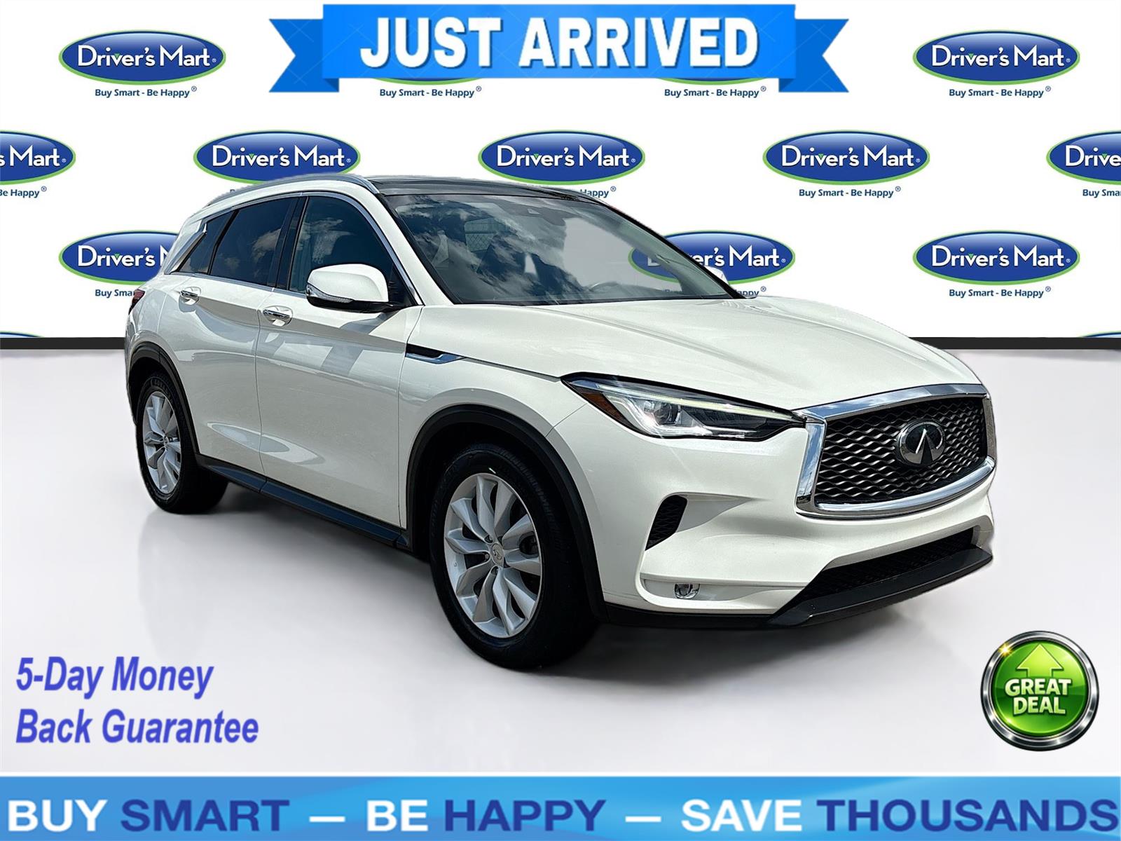 Majestic White 2019 INFINITI QX50 SUV / Crossover All-Wheel Drive Continuously Variable Transmission