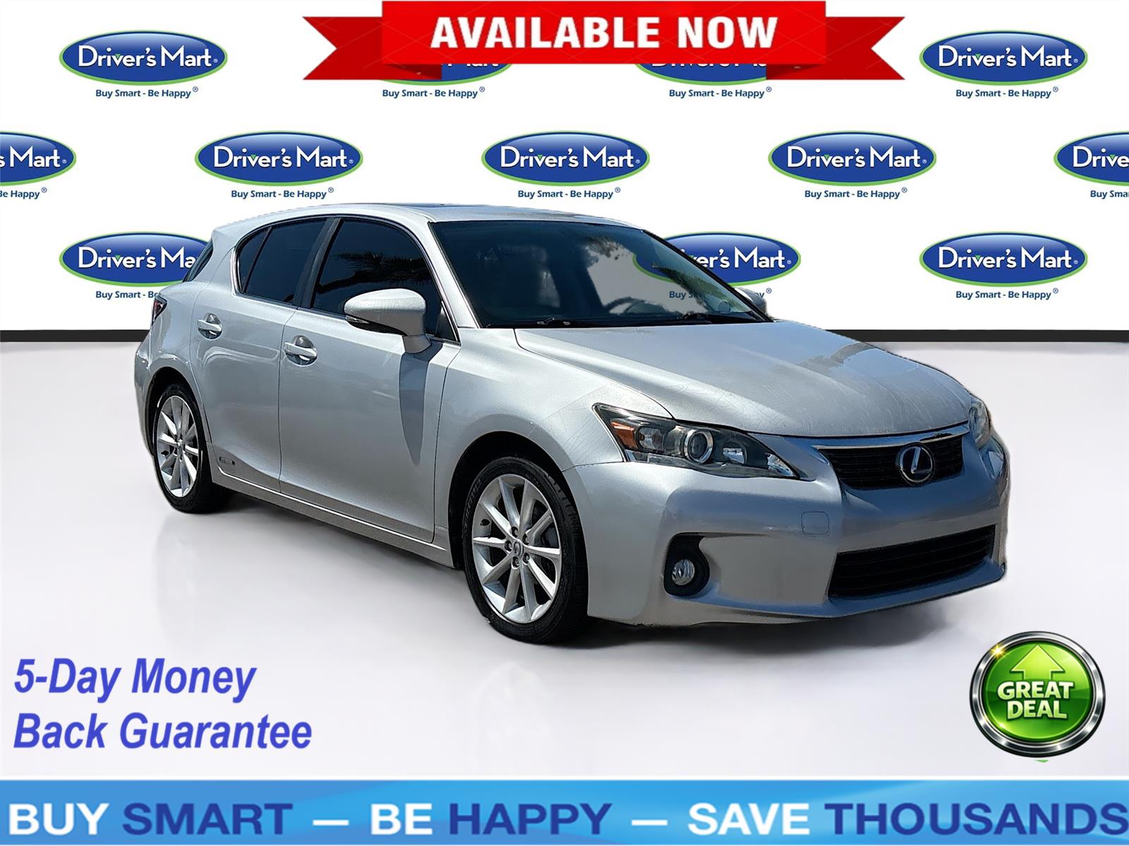 Tungsten Pearl 2011 Lexus CT Hybrid Wagon Front-Wheel Drive Continuously Variable Transmission
