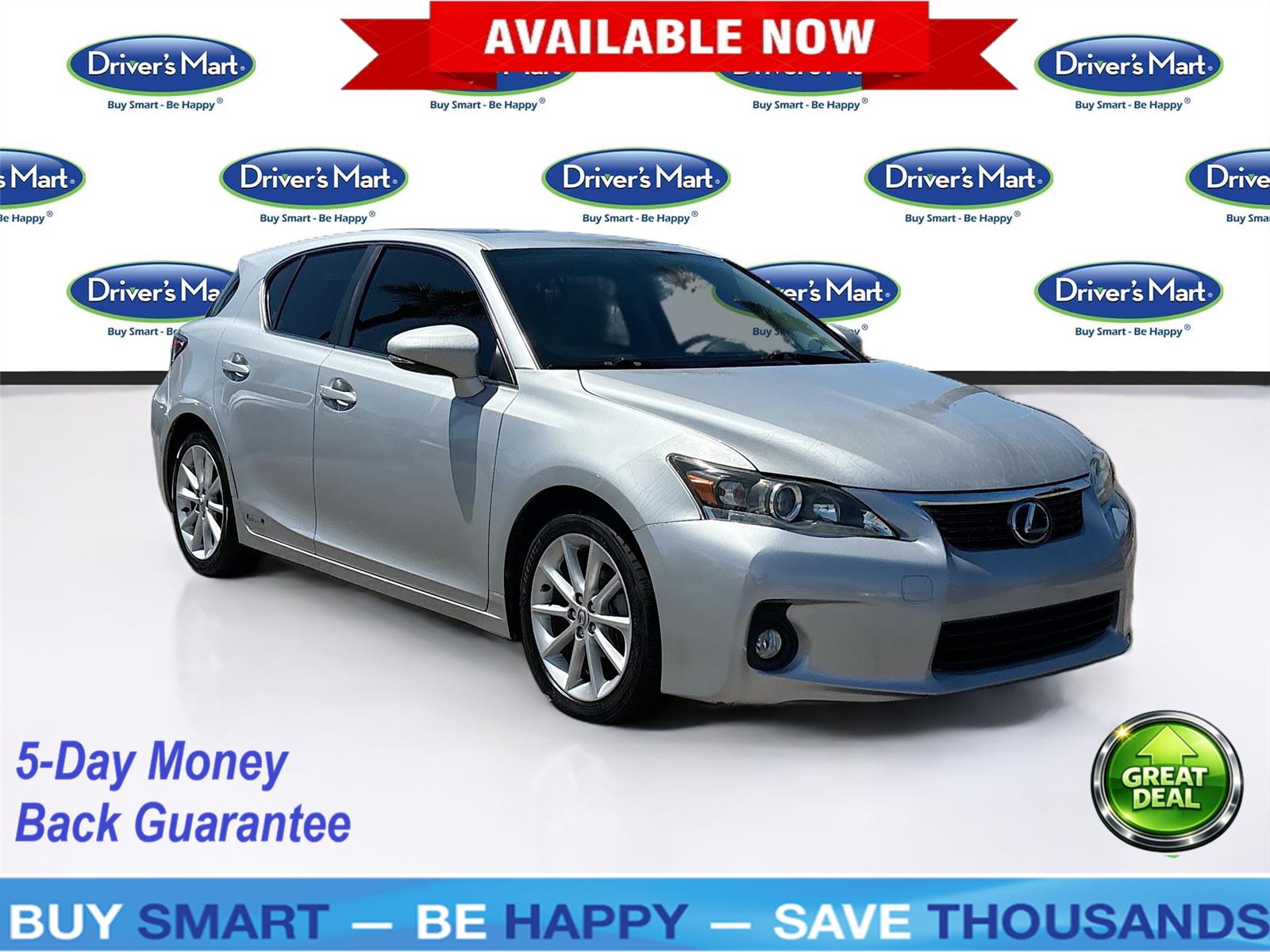 Tungsten Pearl 2011 Lexus CT Hybrid Wagon Front-Wheel Drive Continuously Variable Transmission