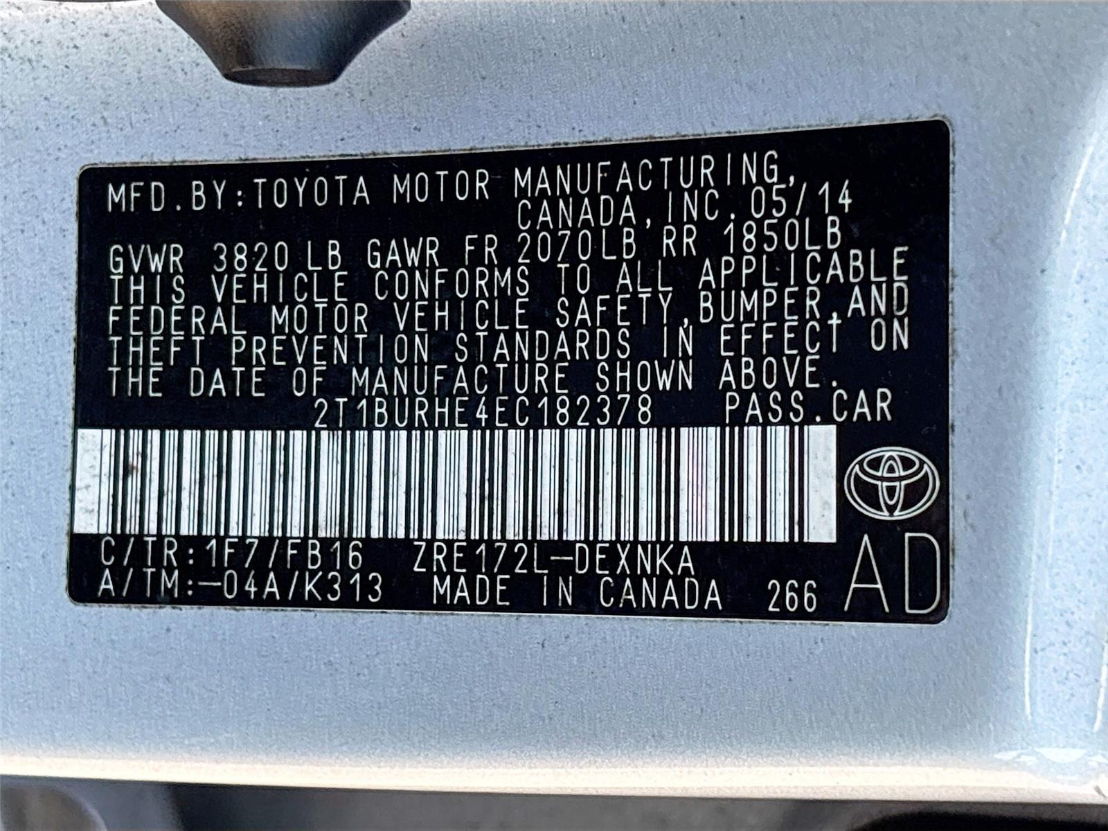2014 Toyota Corolla LE Plus