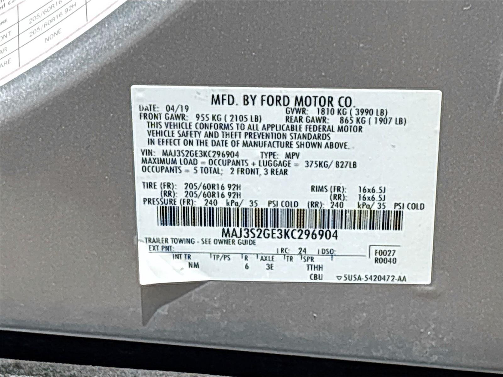 2019 Ford EcoSport SE