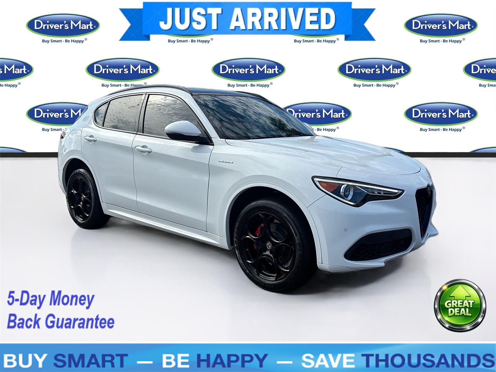 Alfa White 2020 Alfa Romeo Stelvio SUV / Crossover Rear-Wheel Drive Automatic