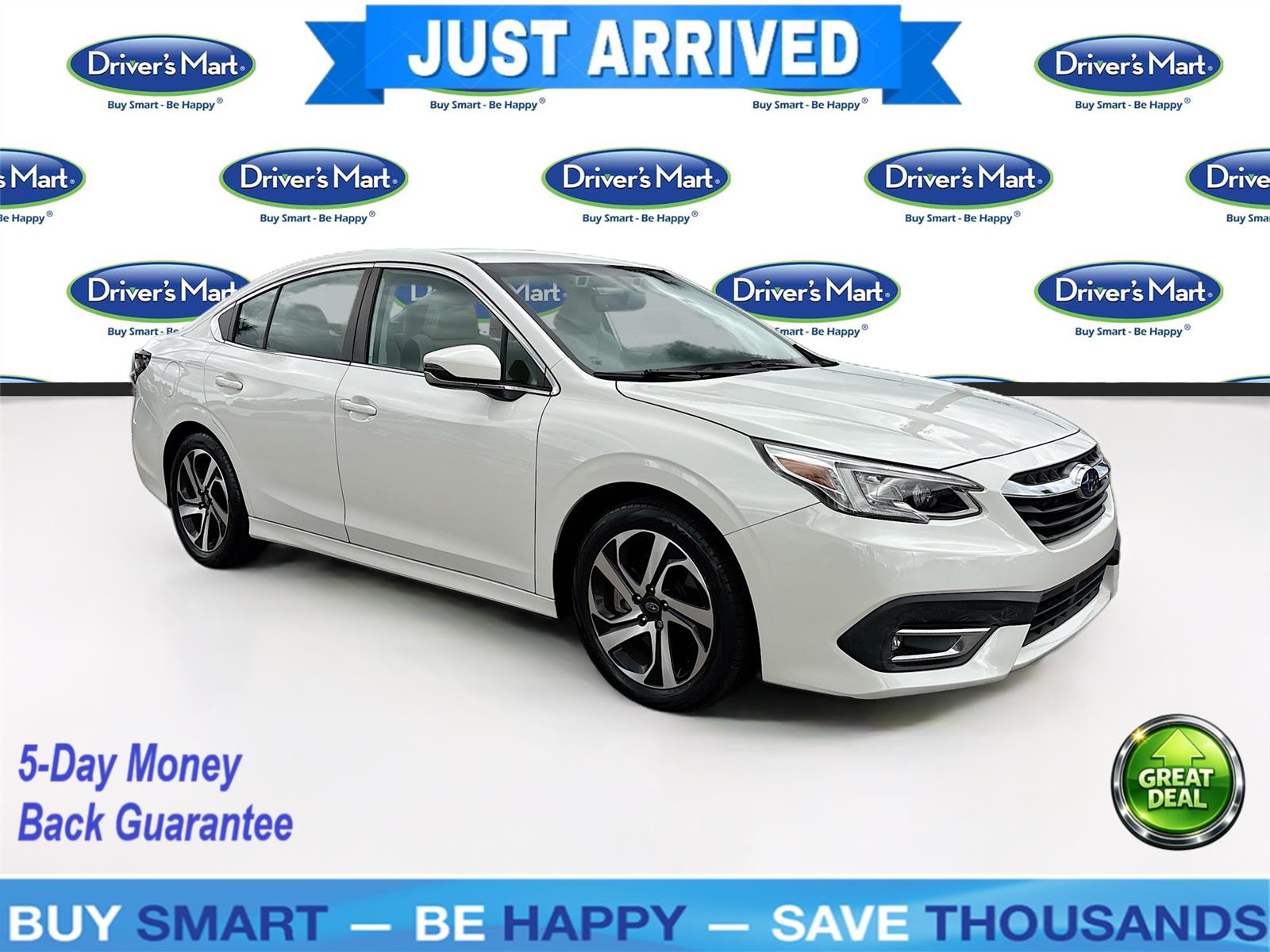 Crystal White Pearl 2022 Subaru Legacy Sedan All-Wheel Drive Continuously Variable Transmission