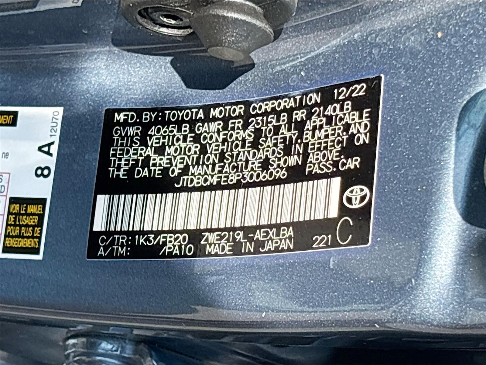 2023 Toyota Corolla Hybrid LE