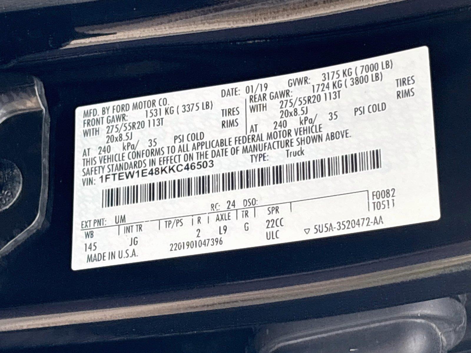 2019 Ford F-150 XL