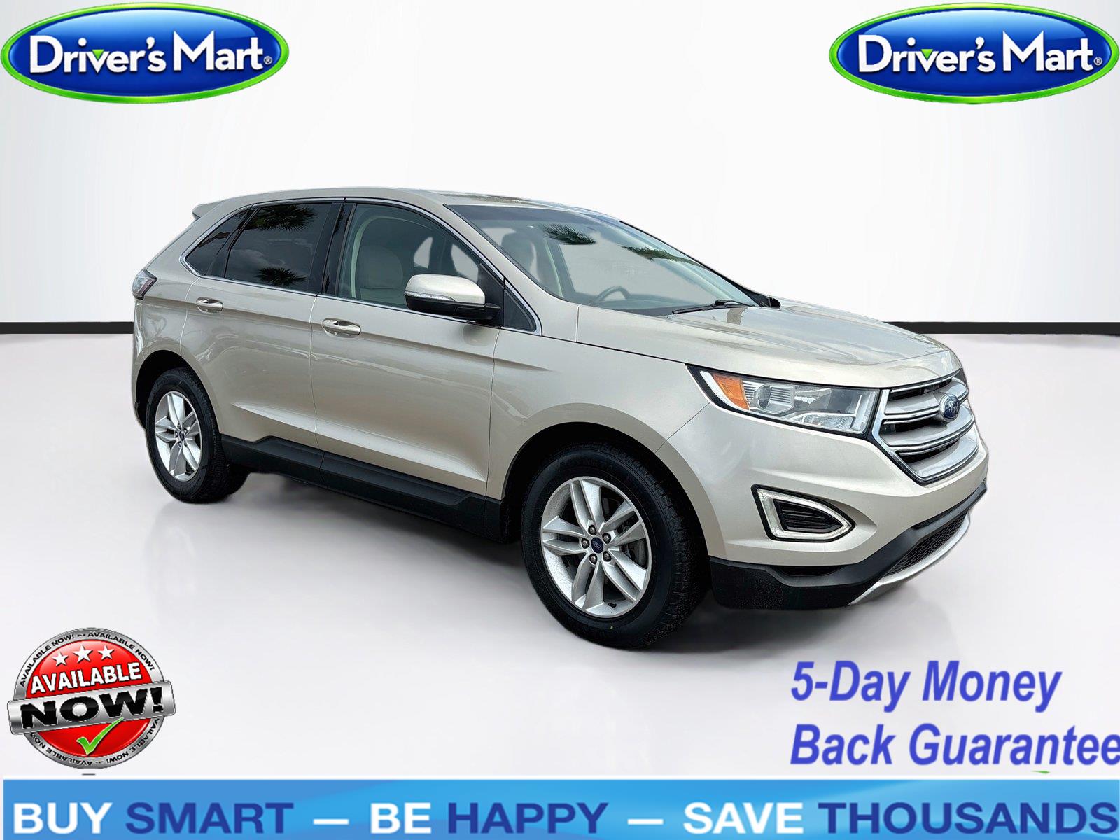 White Gold 2017 Ford Edge SUV / Crossover Front-Wheel Drive 6-Speed Automatic