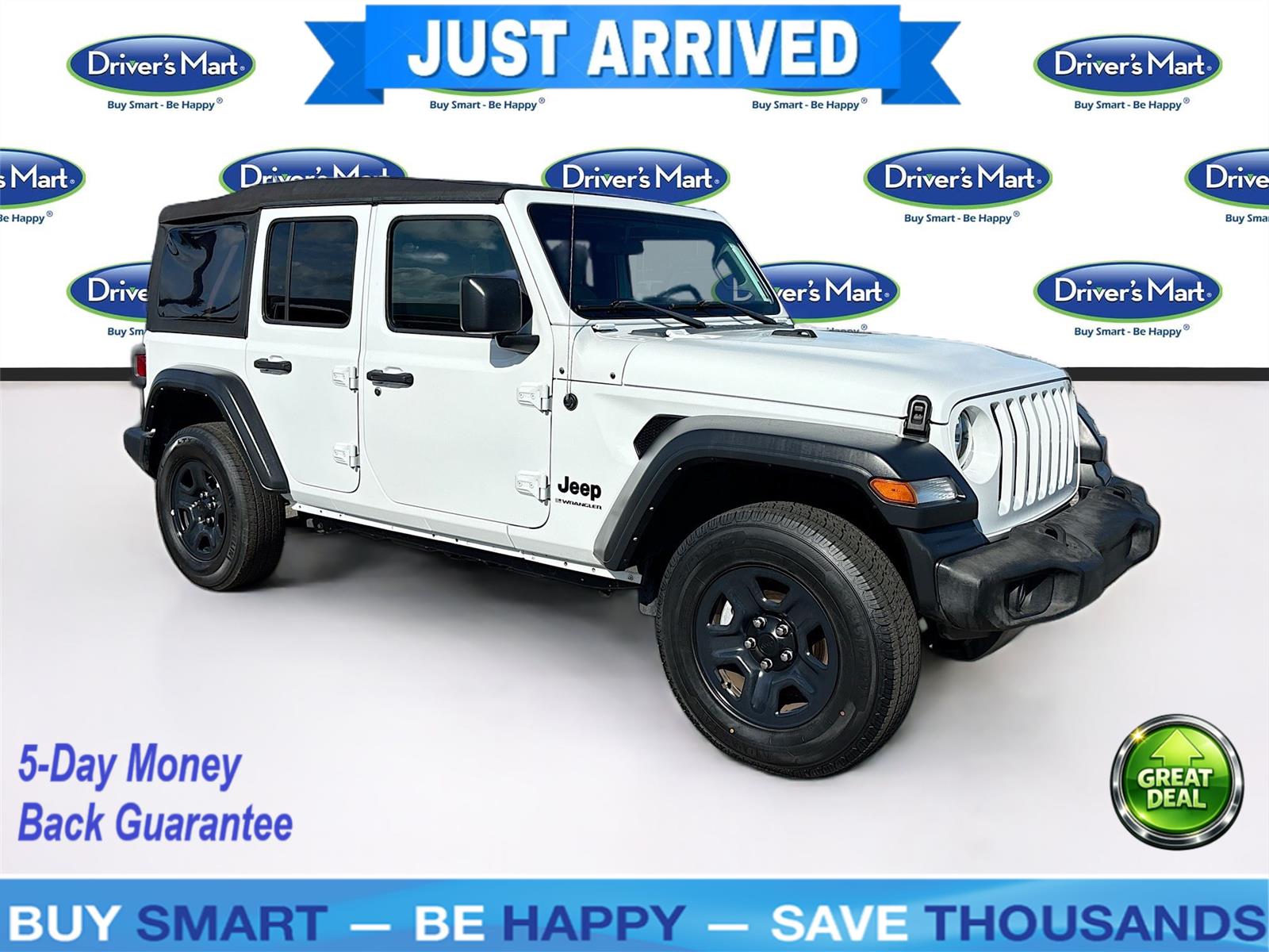 Bright White Clearcoat 2023 Jeep Wrangler SUV / Crossover Four-Wheel Drive 8-Speed Automatic