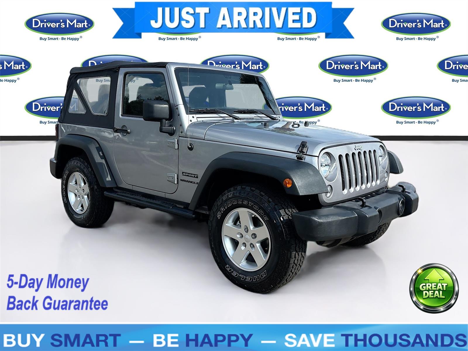 Billet Silver Metallic Clearcoat 2015 Jeep Wrangler SUV / Crossover Four-Wheel Drive 5-Speed Automatic