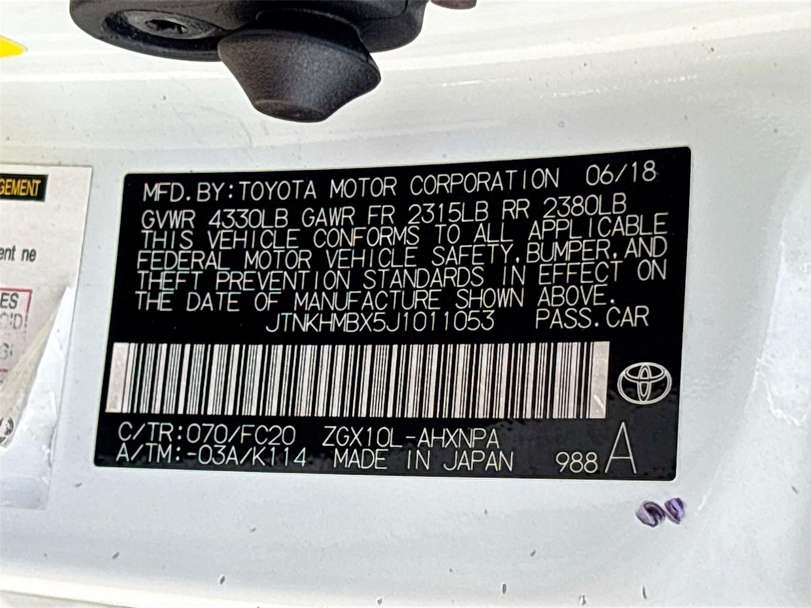 2018 TOYOTA C-HR XLE/XLE PR