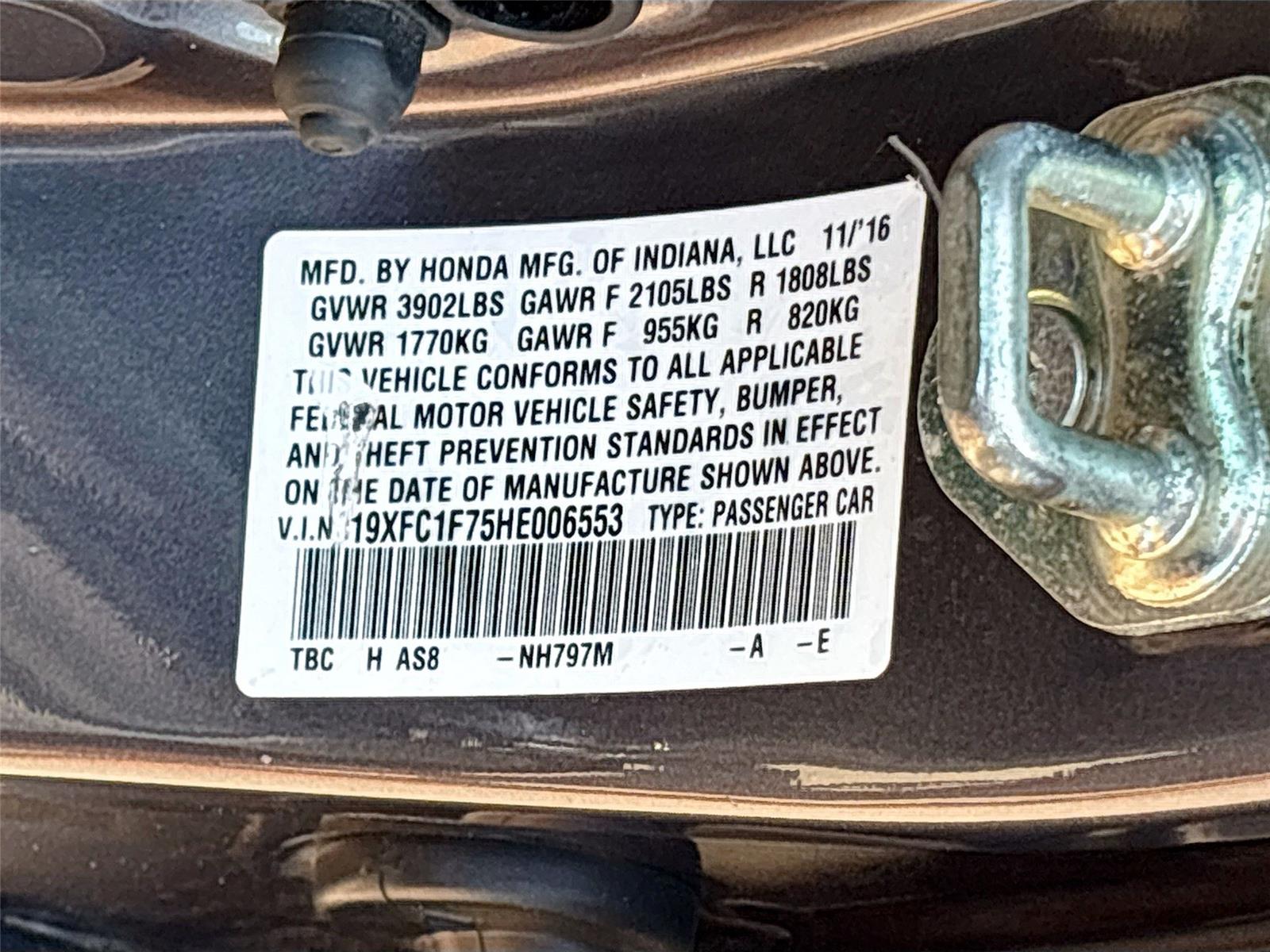 2017 Honda Civic Sedan EX-L