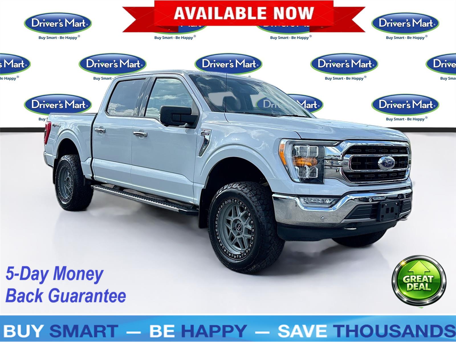Space White 2021 Ford F-150 Pickup Truck Four-Wheel Drive Automatic