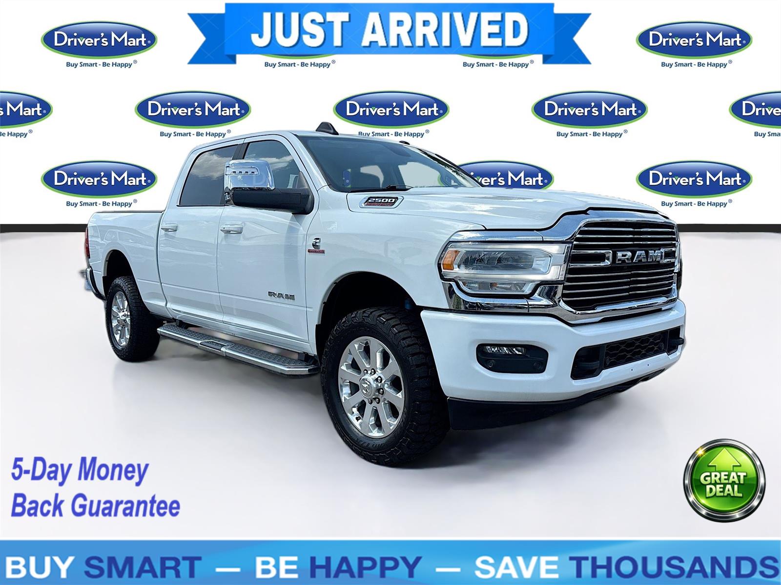 Bright White Clearcoat 2023 RAM 2500 Pickup Truck Four-Wheel Drive 6-Speed Automatic