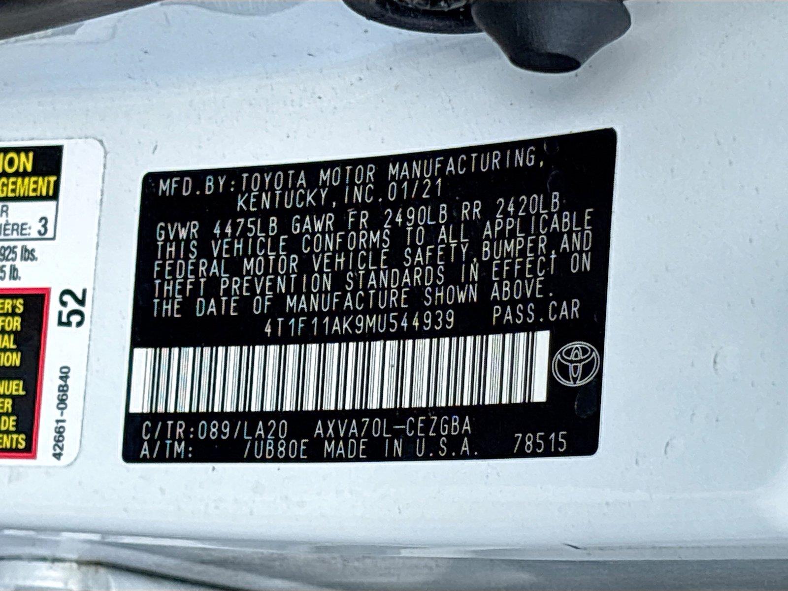 2021 Toyota Camry XLE