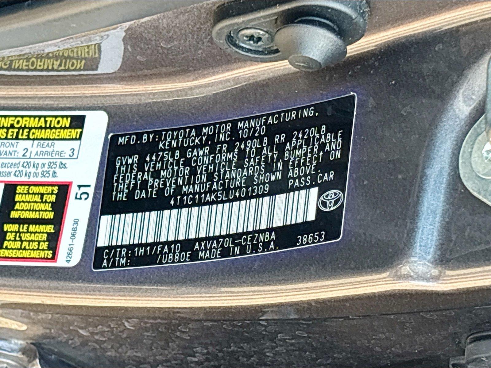 2020 Toyota Camry LE