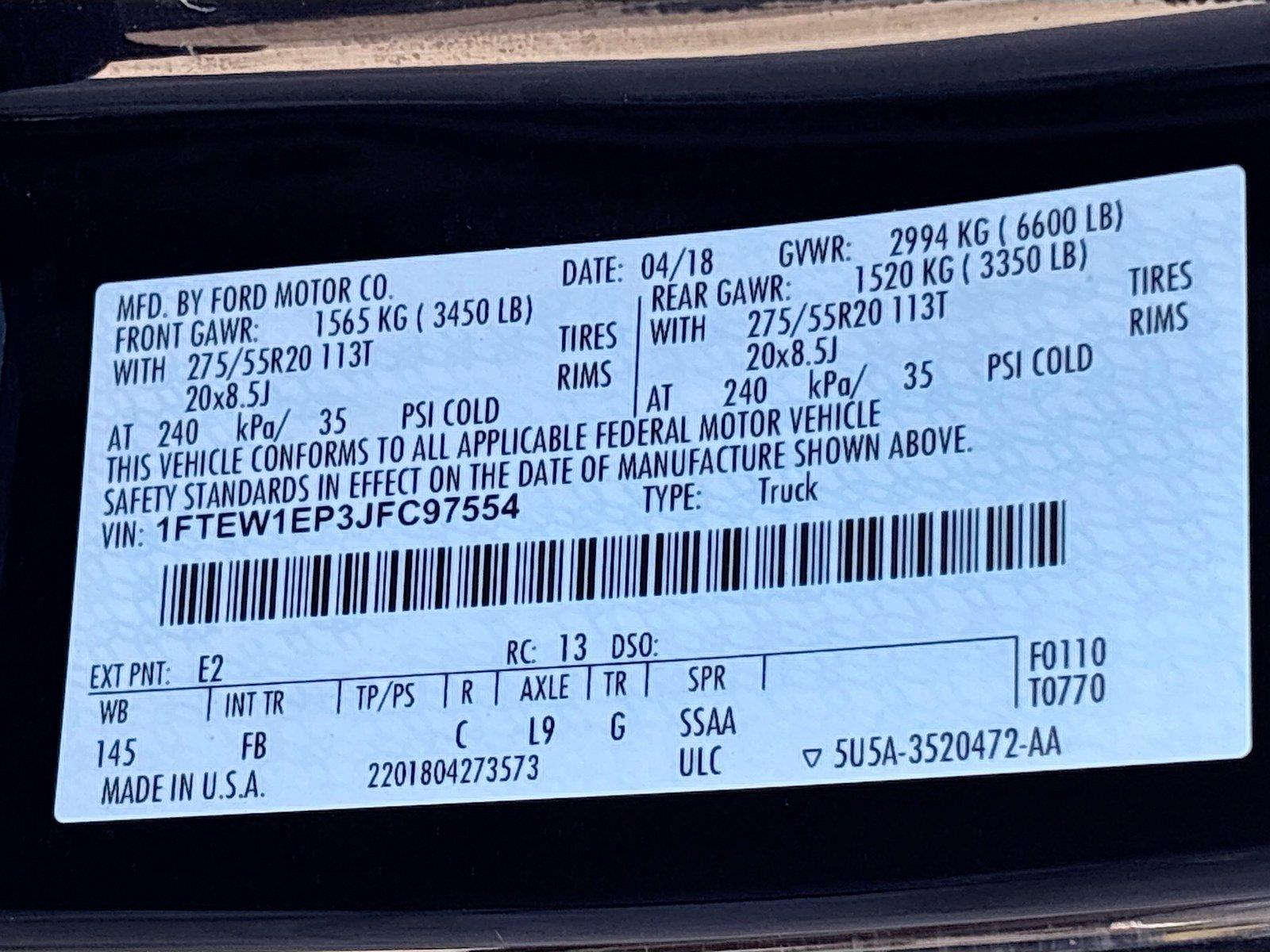2018 Ford F-150 XLT