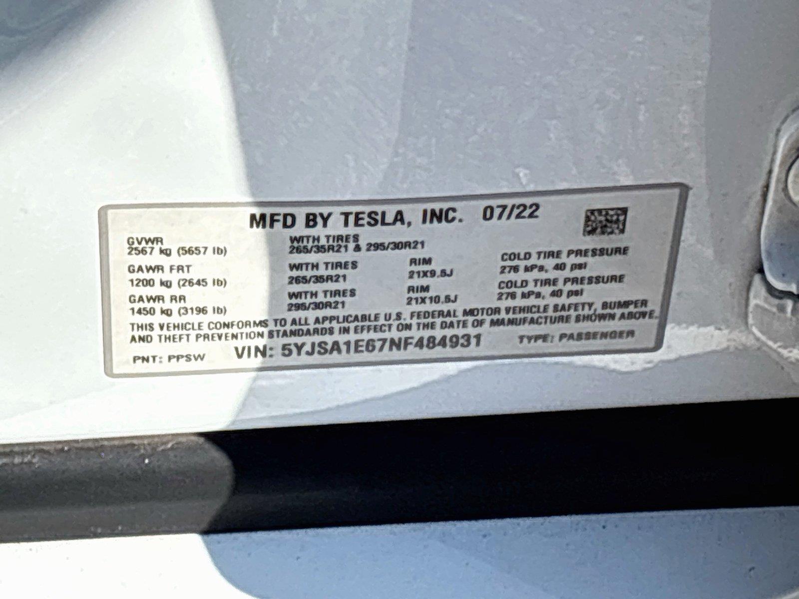 2022 Tesla Model S Plaid