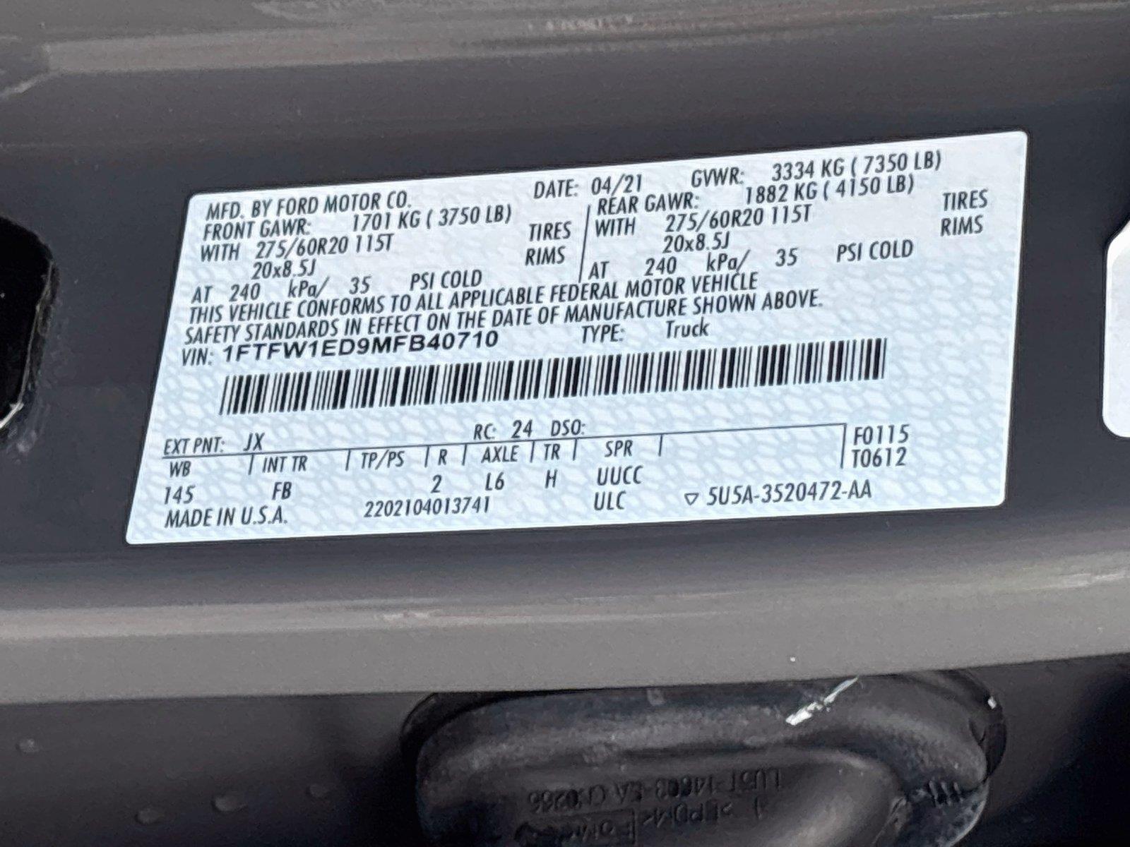 2021 Ford F-150 XLT