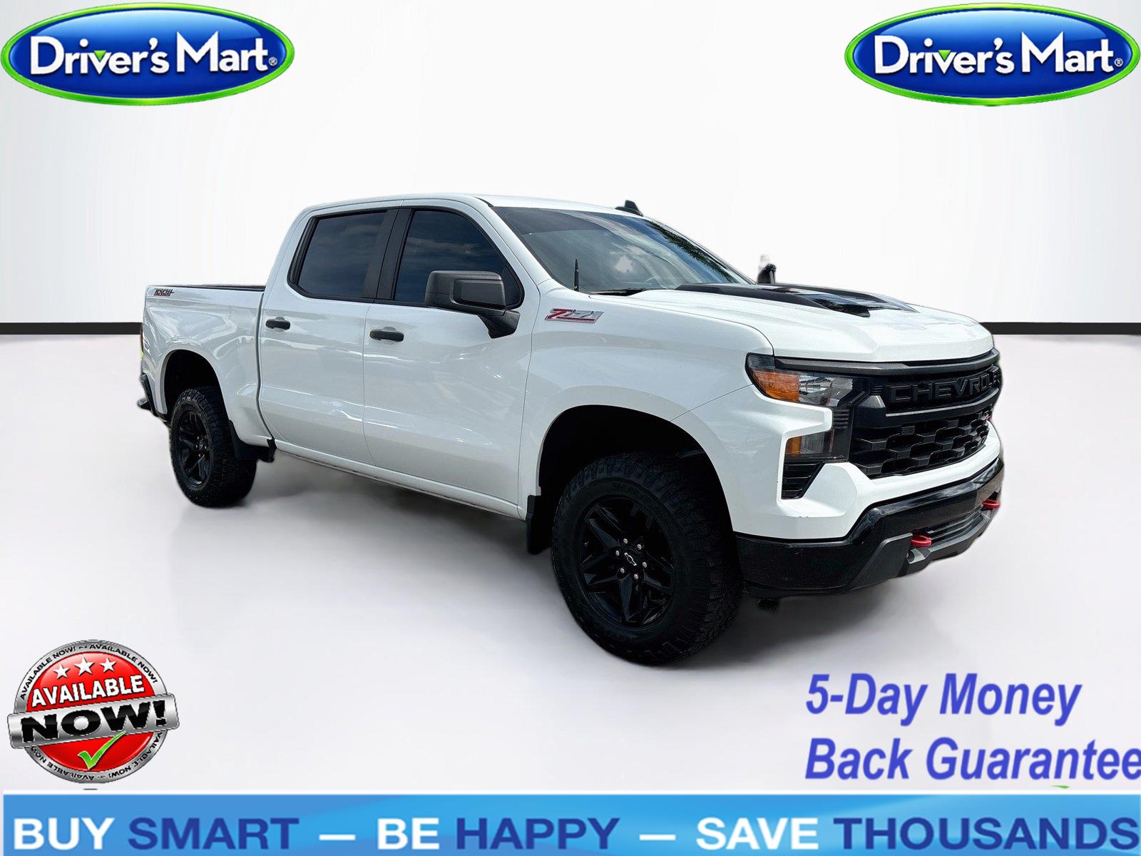 Summit White 2023 Chevrolet Silverado 1500 Pickup Truck Four-Wheel Drive 8-Speed Automatic