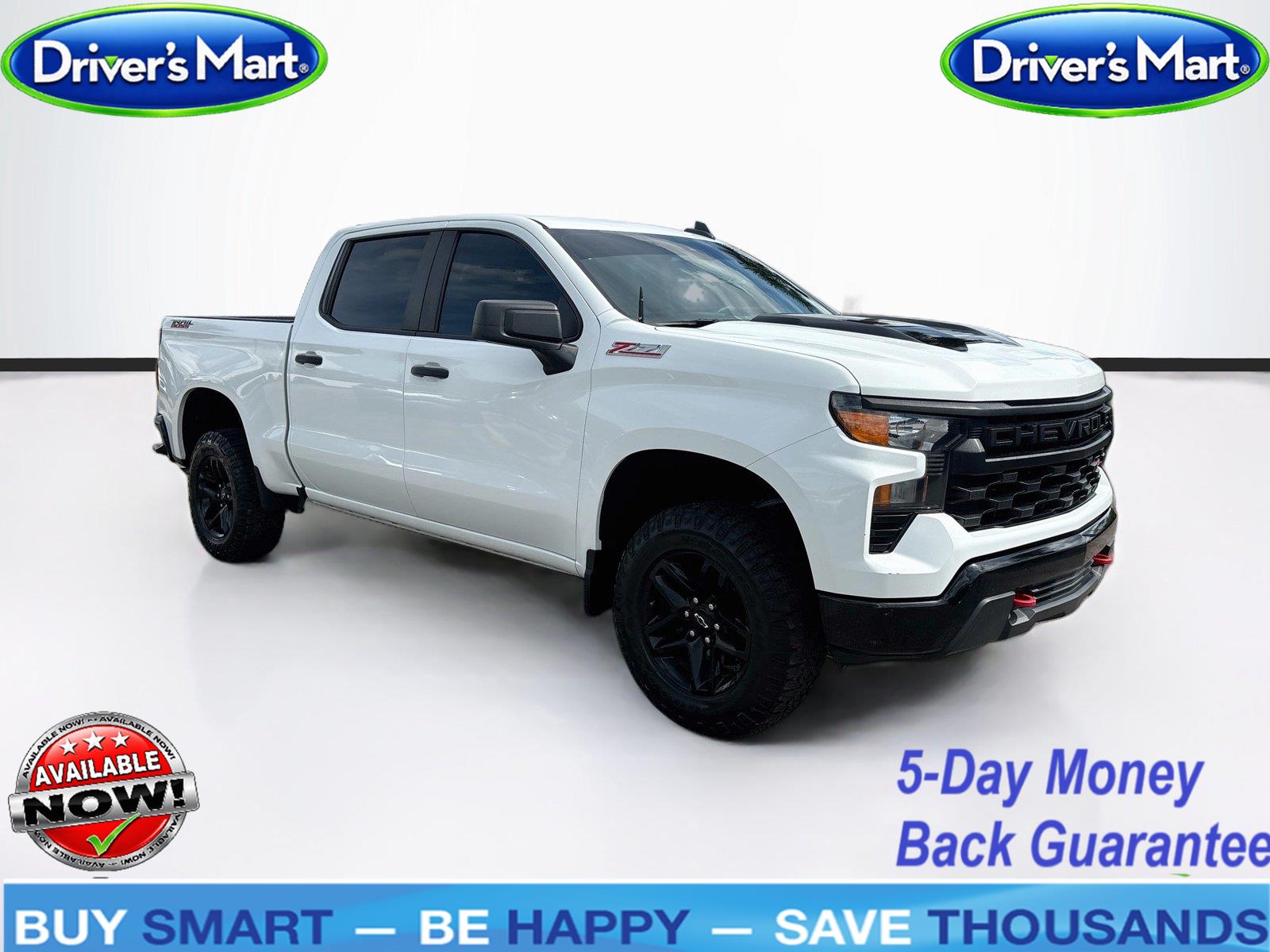 Summit White 2023 Chevrolet Silverado 1500 Pickup Truck Four-Wheel Drive 8-Speed Automatic