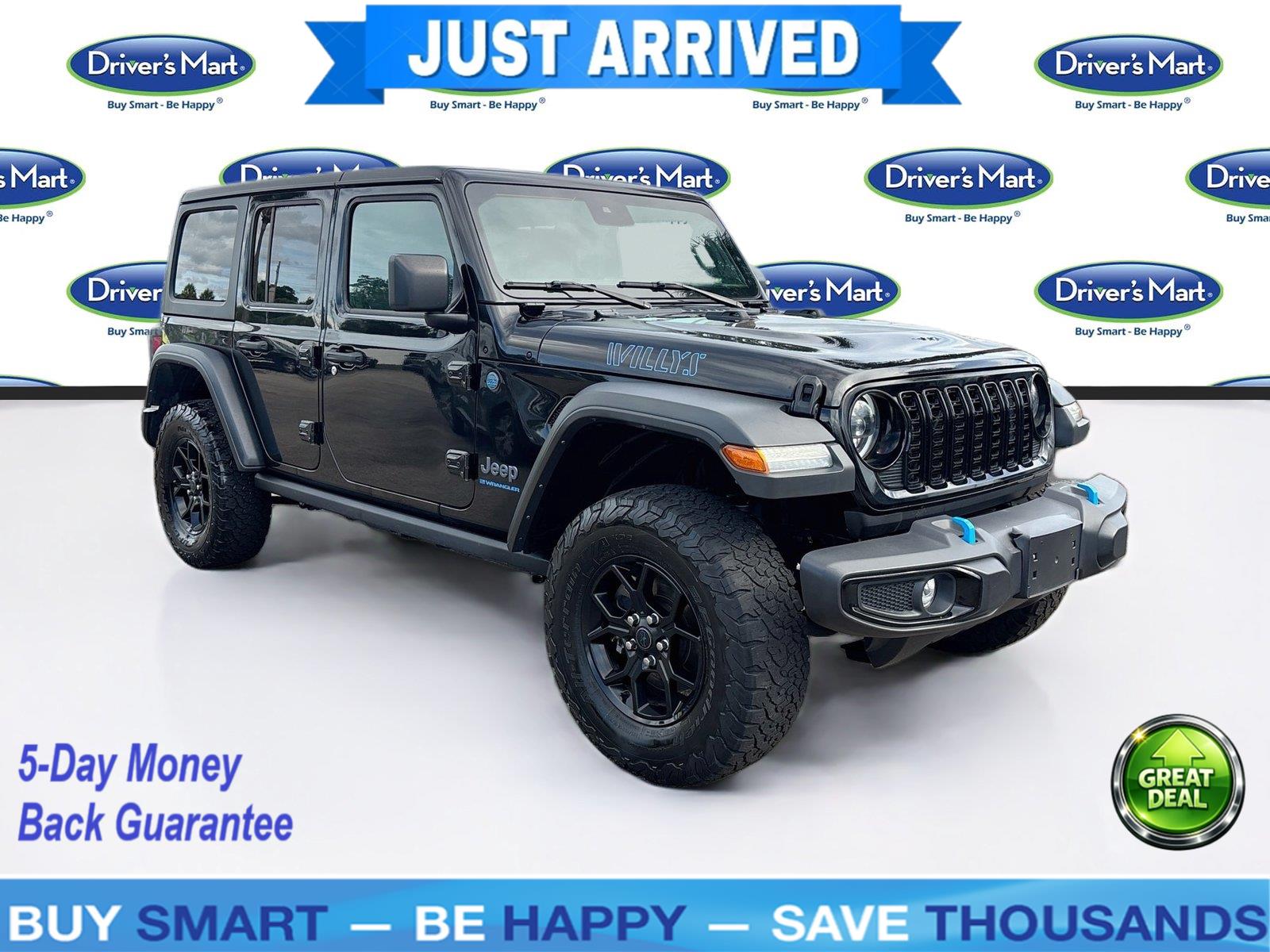 Black Clearcoat 2024 Jeep Wrangler 4xe SUV / Crossover Four-Wheel Drive 8-Speed Automatic