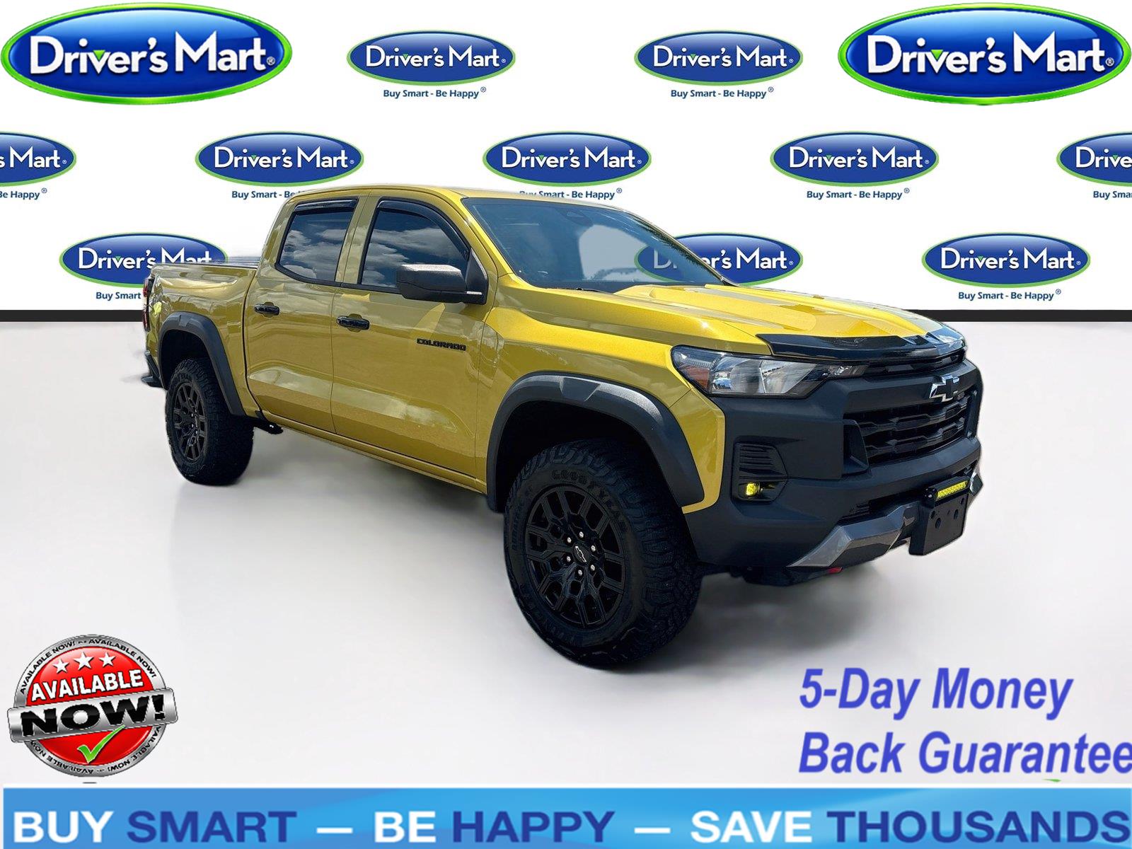 Nitro Yellow Metallic 2023 Chevrolet Colorado Pickup Truck Four-Wheel Drive 8-Speed Automatic