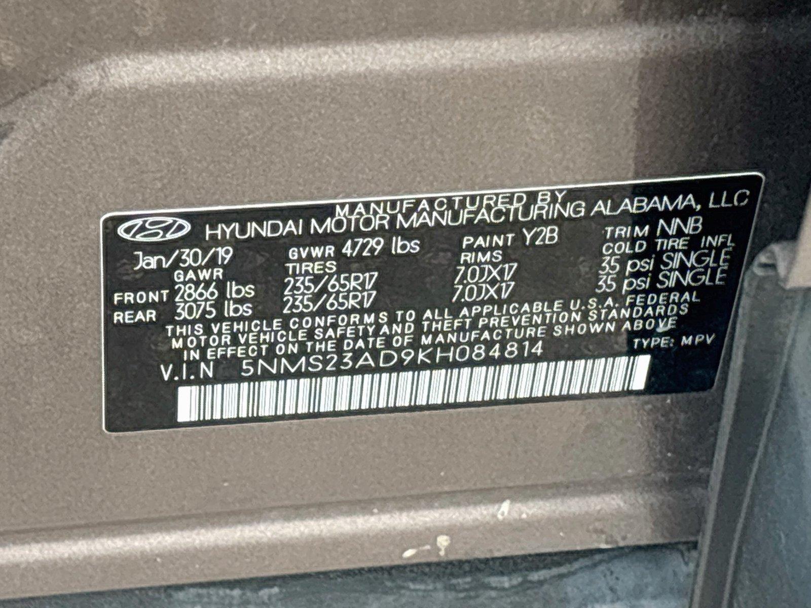 2019 Hyundai Santa Fe SE