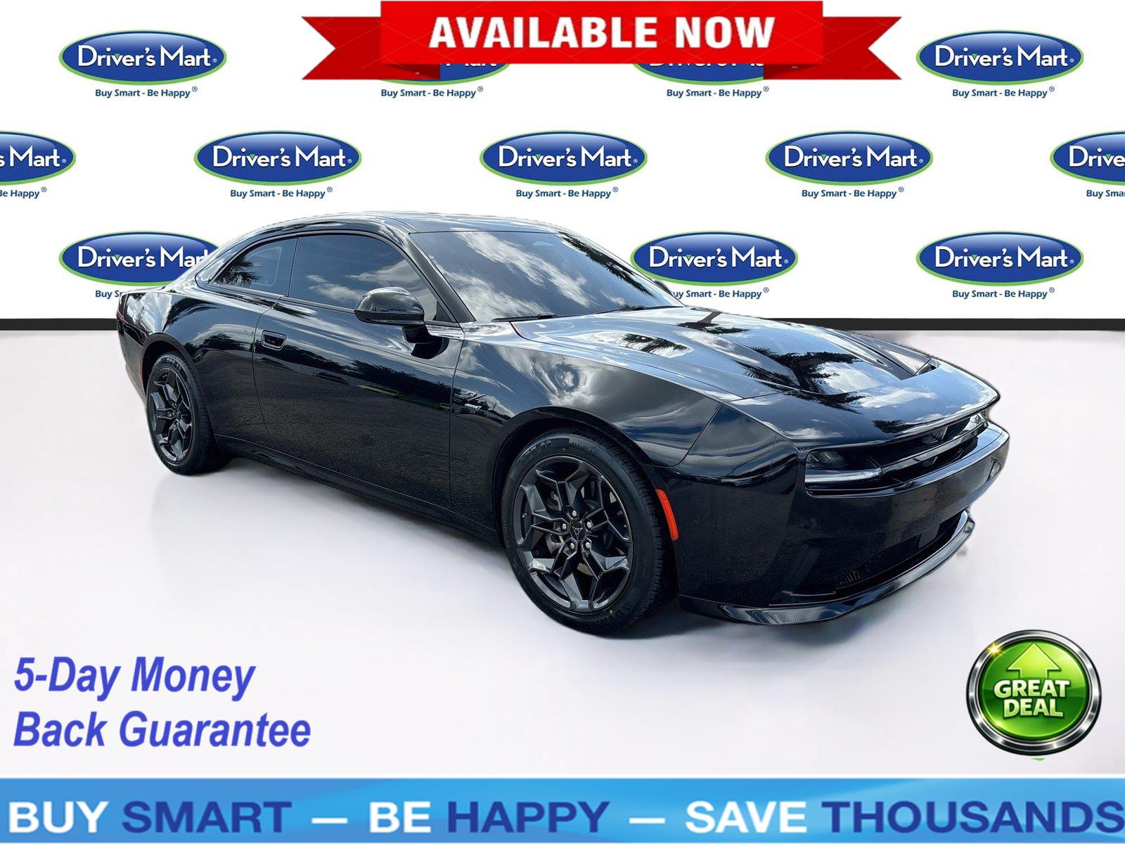 Diamond Black Crystal Pearlcoat 2025 Dodge Charger Daytona Coupe All-Wheel Drive 1-Speed Automatic