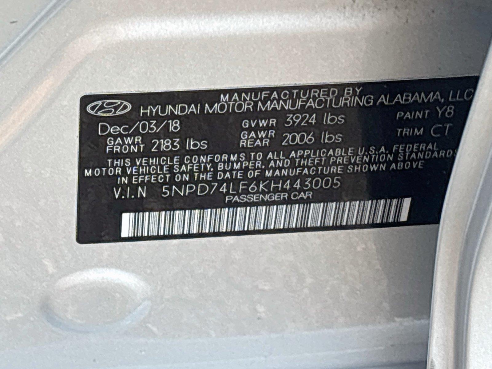2019 Hyundai Elantra SE