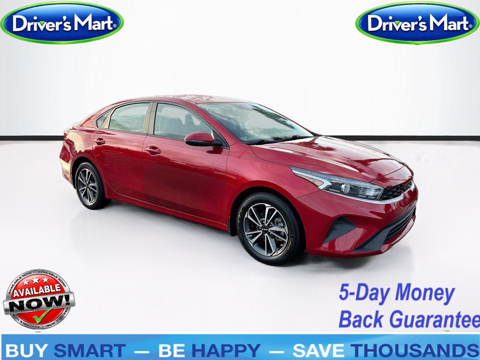 Currant Red 2022 Kia Forte Sedan Front-Wheel Drive Continuously Variable Transmission