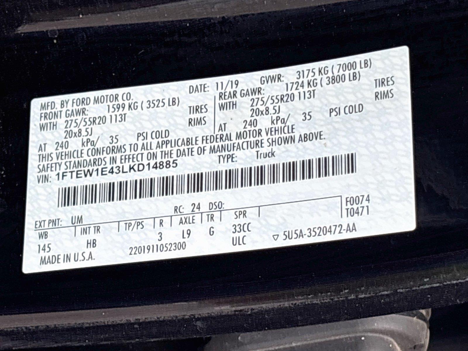 2020 Ford F-150 LARIAT