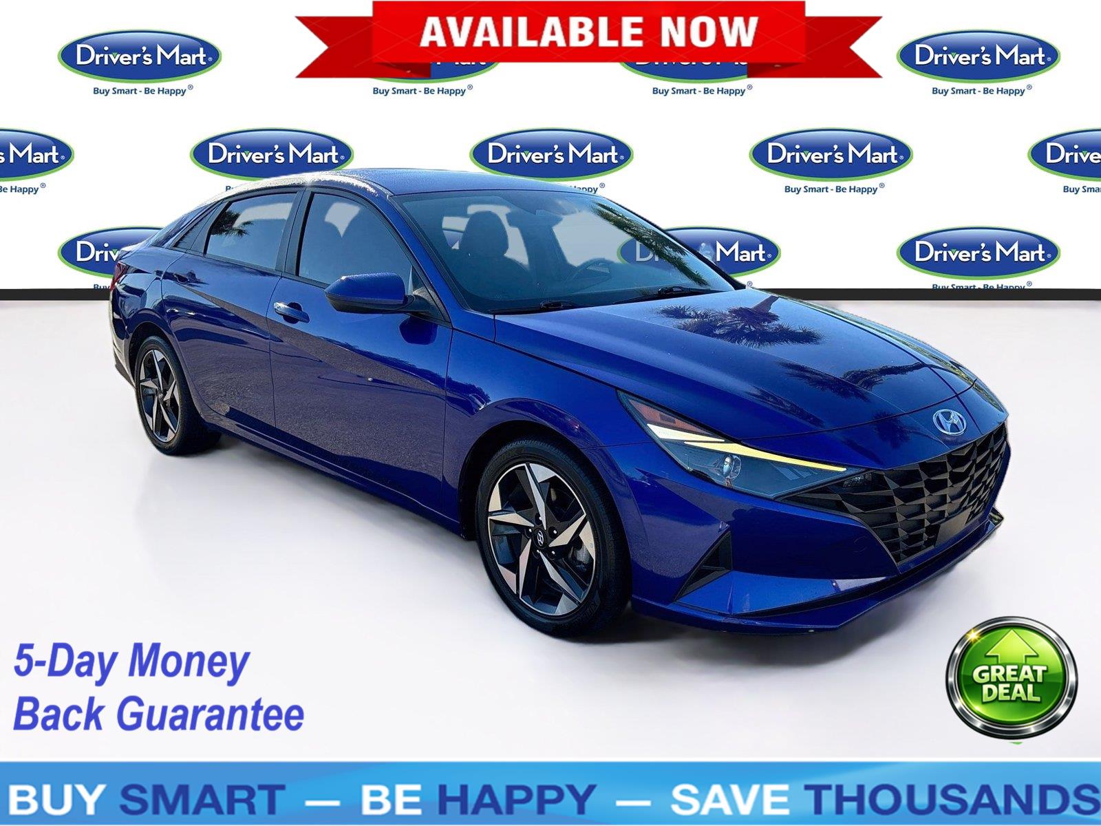 Intense Blue 2023 Hyundai Elantra Sedan Front-Wheel Drive Continuously Variable Transmission