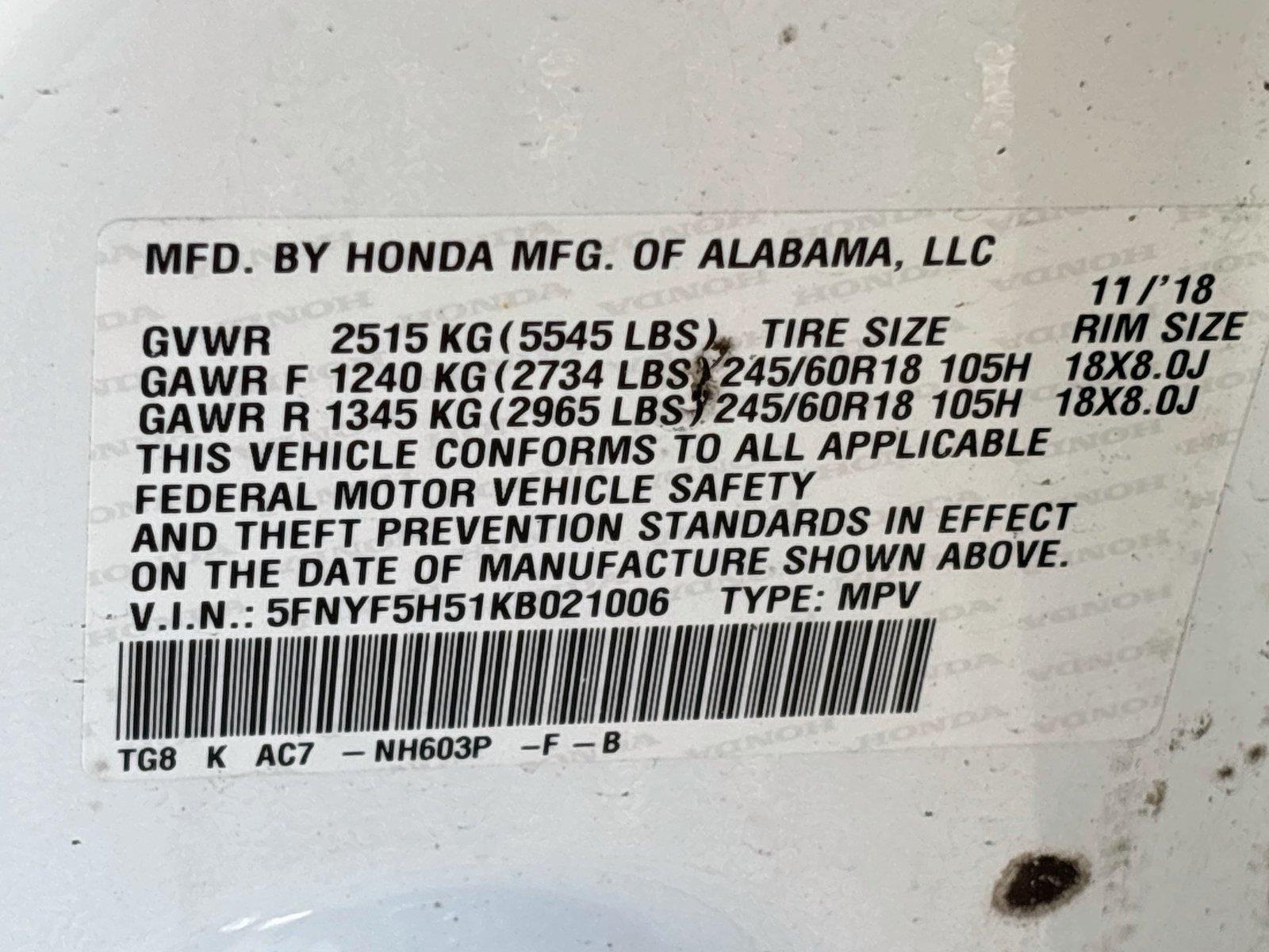 2019 Honda Pilot EX-L