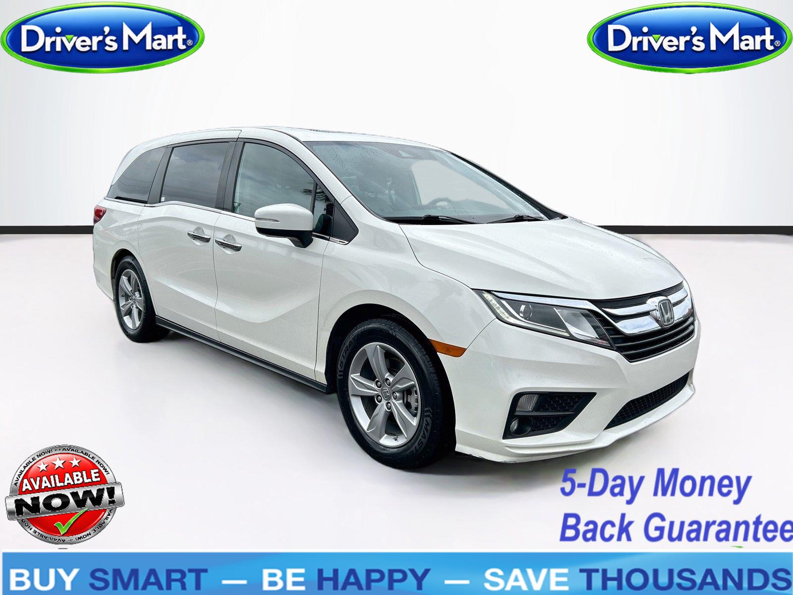 White Diamond Pearl 2019 Honda Odyssey Minivan Front-Wheel Drive Automatic