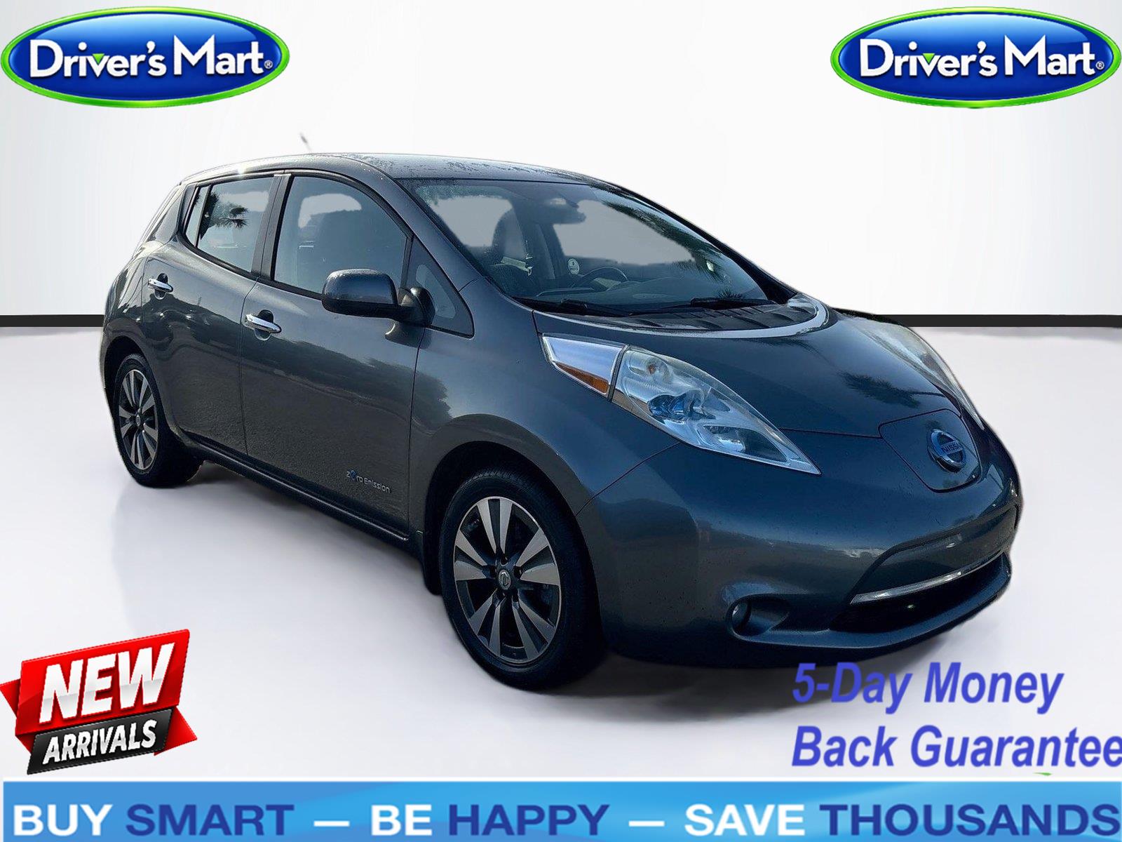 Gray (Gun Metallic) 2015 Nissan LEAF Hatchback Front-Wheel Drive Automatic