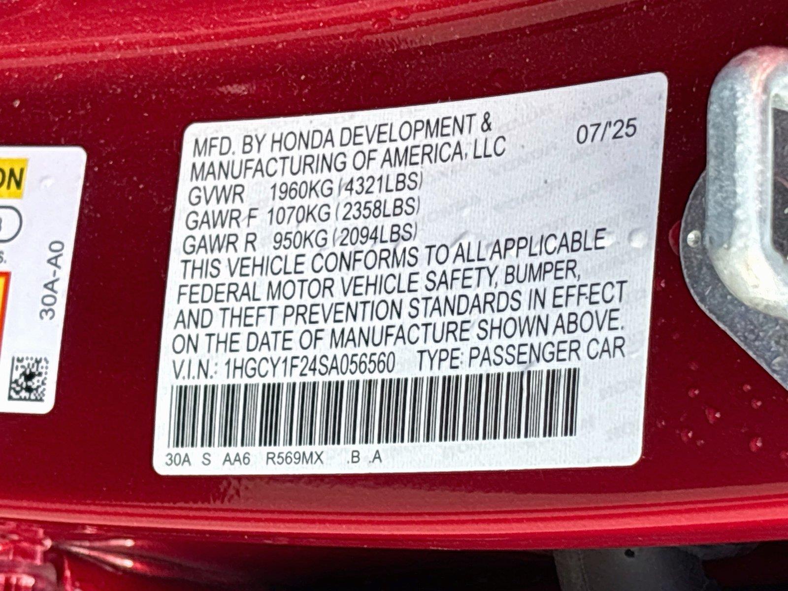 2025 Honda Accord Sedan LX