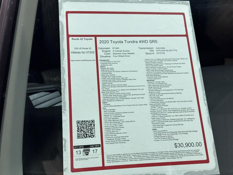 2020 Toyota Tundra 4WD SR5 39