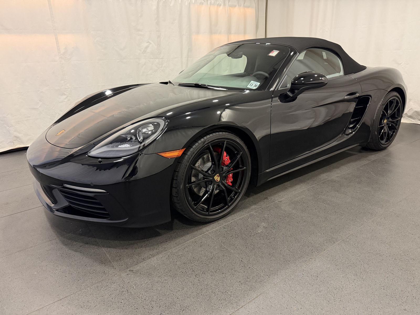 Black 2025 Porsche 718 Boxster S RWD Convertible Rear-Wheel Drive 7-Speed Automatic