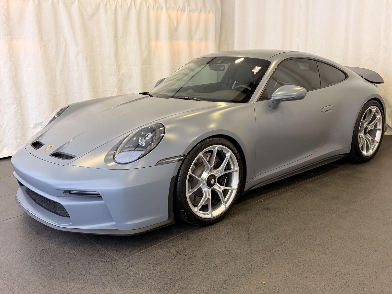 Gray (Arctic Grey) 2023 Porsche 911 GT3 Touring Coupe RWD Coupe Rear-Wheel Drive 6-Speed Manual