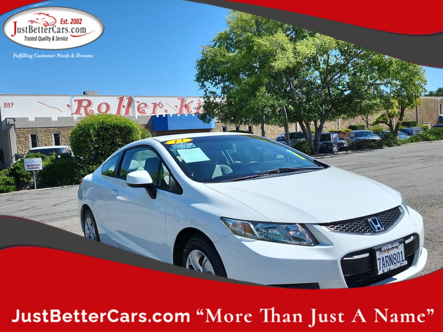 Taffeta White 2013 Honda Civic Coupe LX Coupe Front-Wheel Drive Automatic