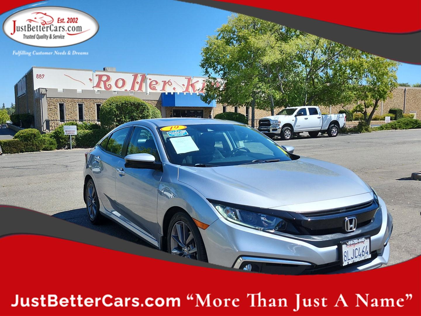 Lunar Silver Metallic 2019 Honda Civic Sedan Front-Wheel Drive Continuously Variable Transmission