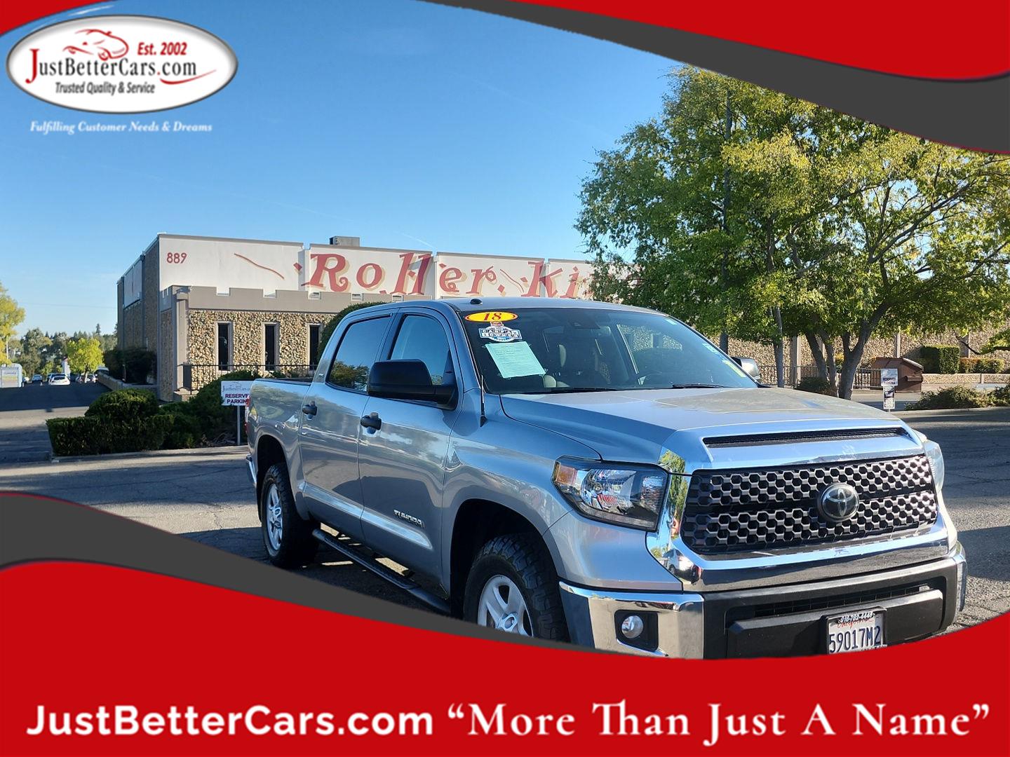 Silver Sky Metallic 2018 Toyota Tundra Pickup Truck 4X2 6-Speed Automatic