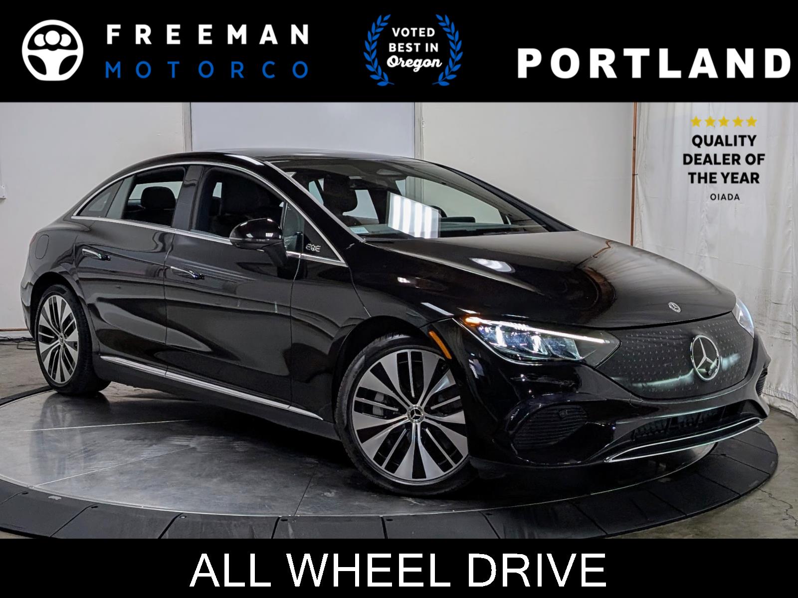 Obsidian Black Metallic 2024 Mercedes-Benz EQE 350 4MATIC Sedan All-Wheel Drive Automatic