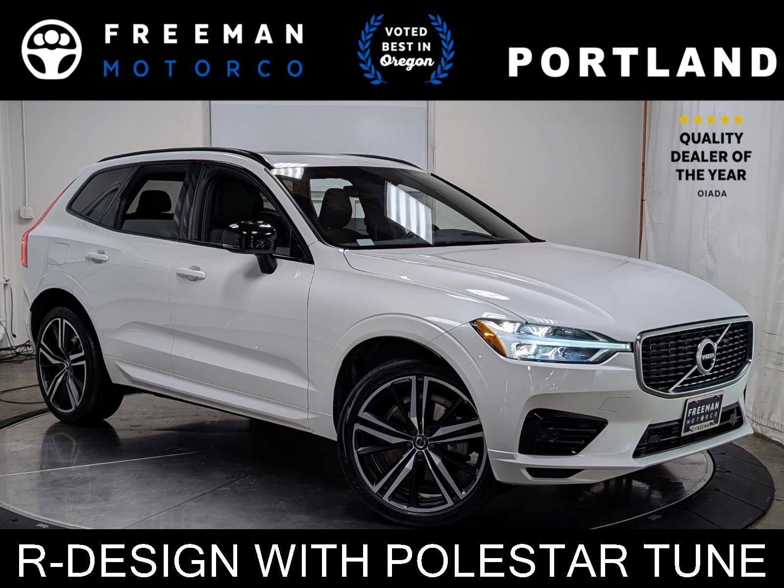 Crystal White Metallic 2020 Volvo XC60 Hybrid Plug-in T8 R-Design eAWD SUV / Crossover All-Wheel Drive Automatic