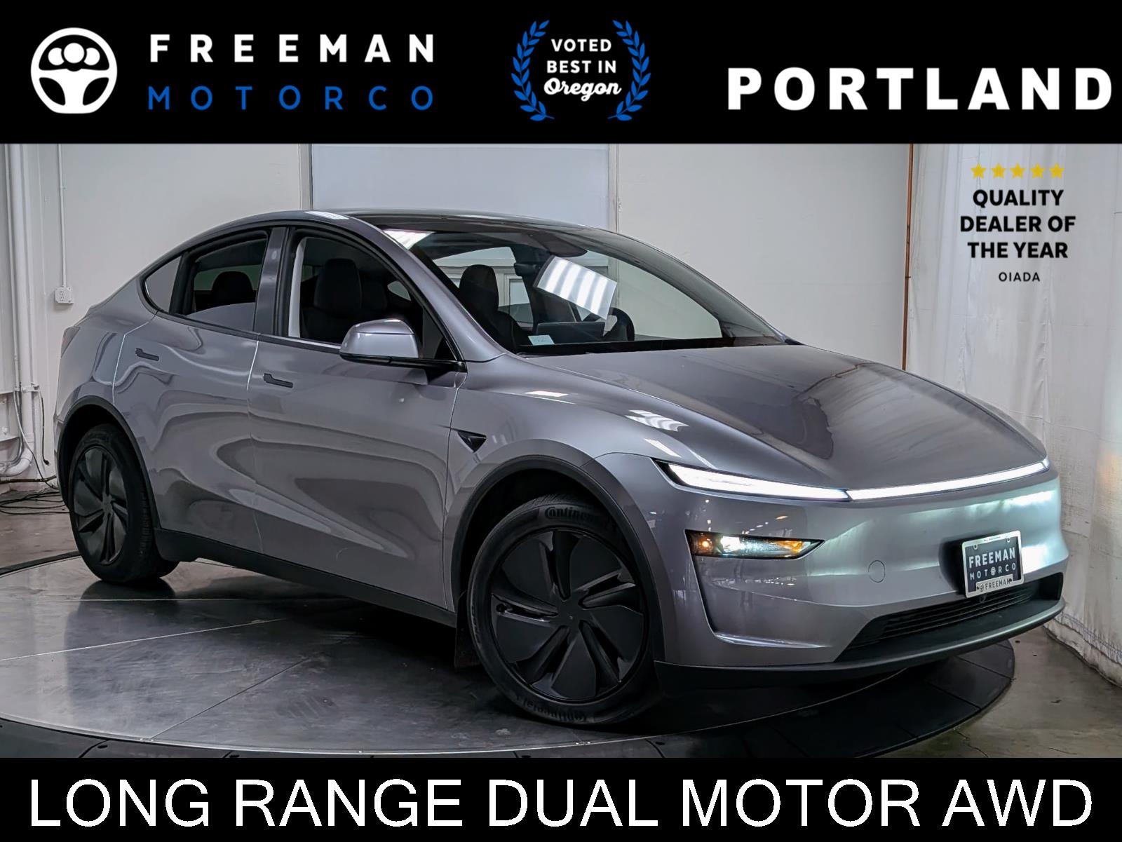 Silver 2026 Tesla Model Y Long Range AWD SUV / Crossover All-Wheel Drive 1-Speed Dual Clutch