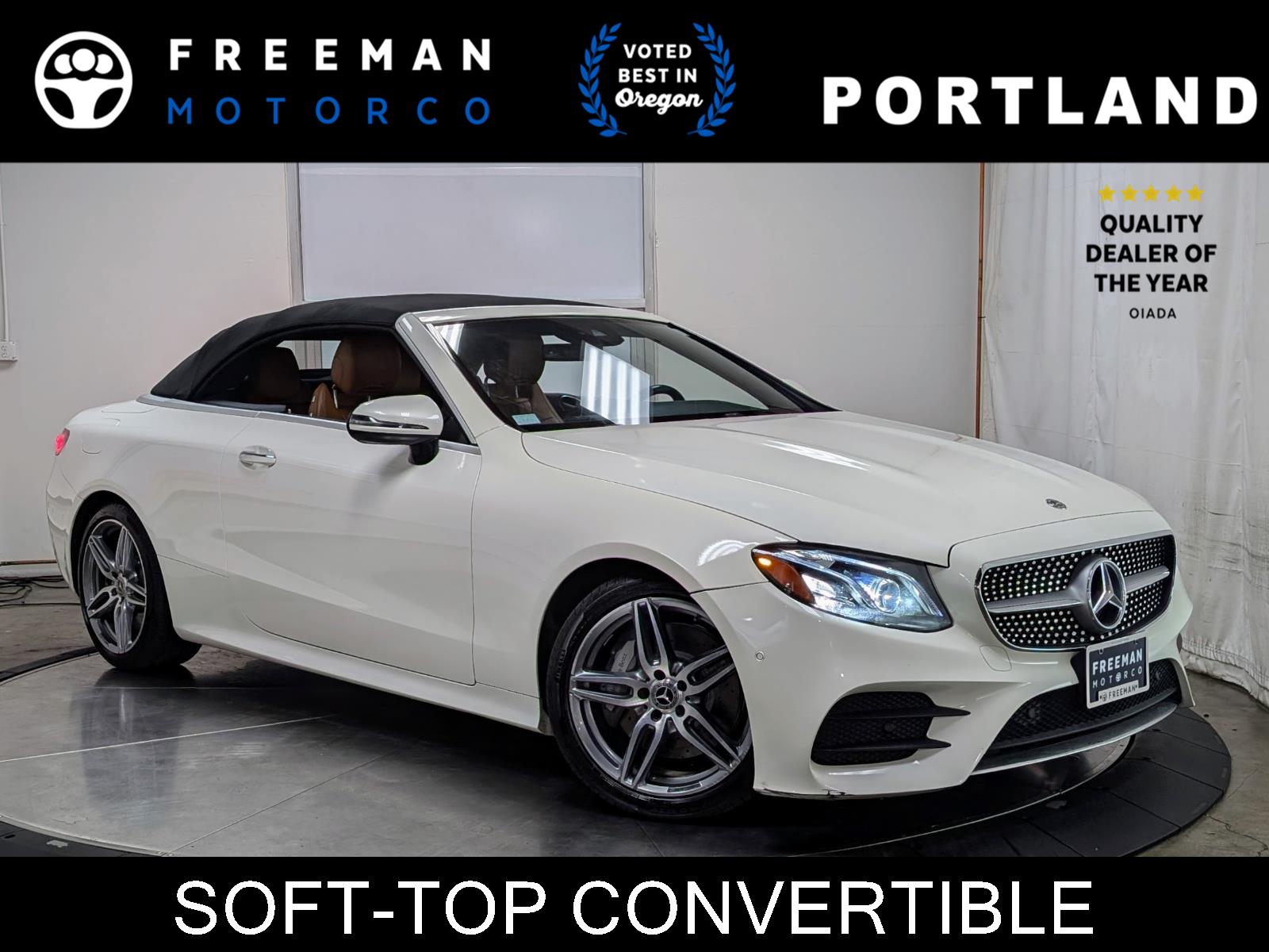 Polar White 2018 Mercedes-Benz E-Class E 400 Cabriolet RWD Convertible Rear-Wheel Drive Automatic