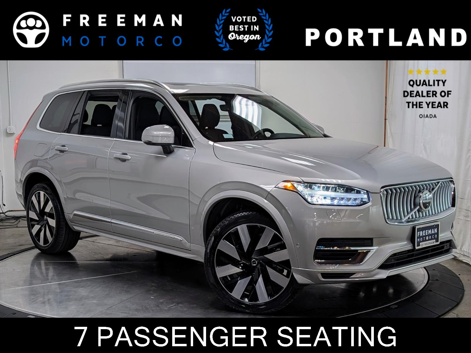 Silver Dawn Metallic 2024 Volvo XC90 Recharge T8 Plus Bright Theme 7-Passenger eAWD SUV / Crossover All-Wheel Drive Automatic