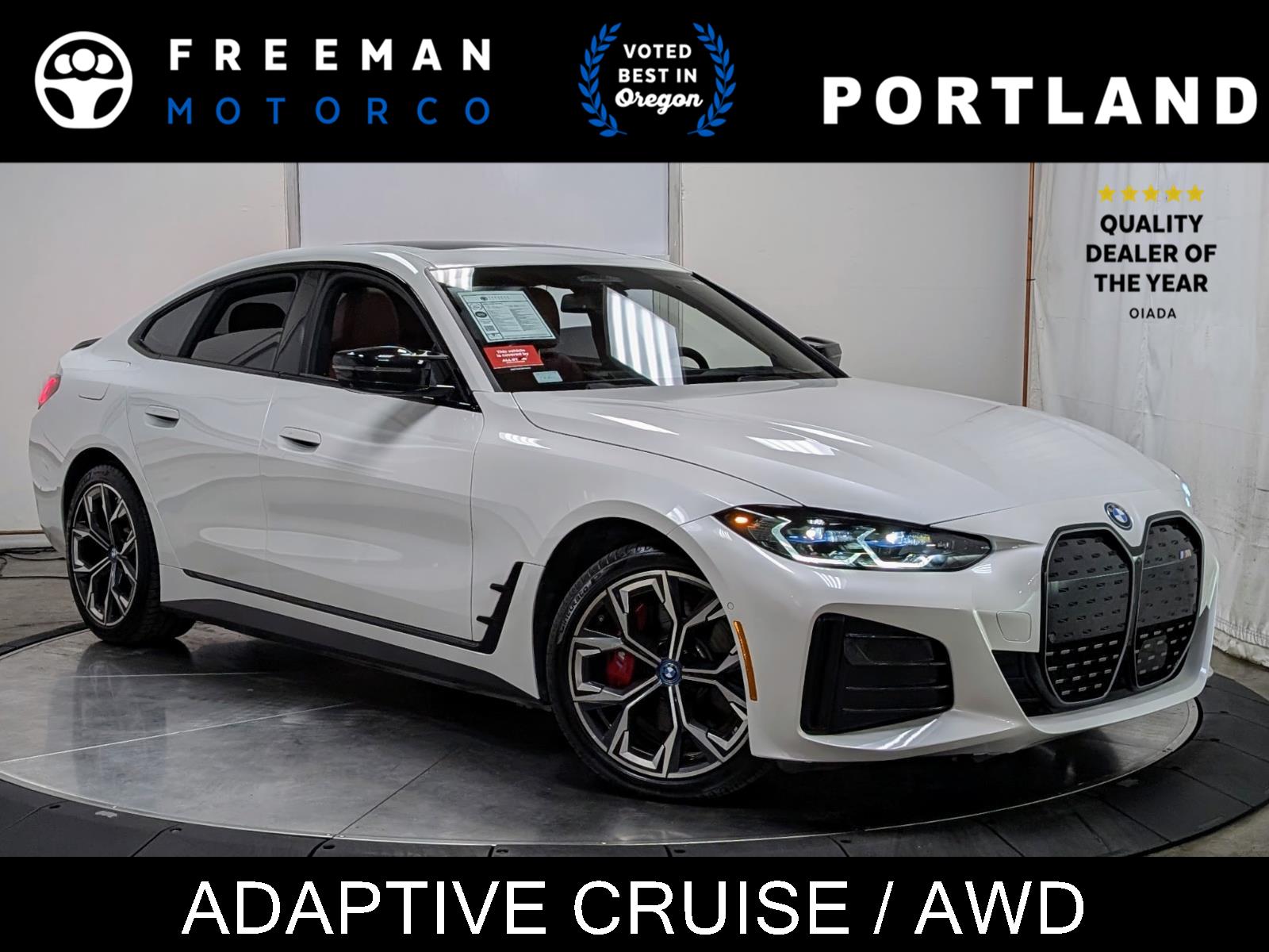Mineral White Metallic 2024 BMW i4 M50 Gran Coupe AWD Sedan All-Wheel Drive Automatic