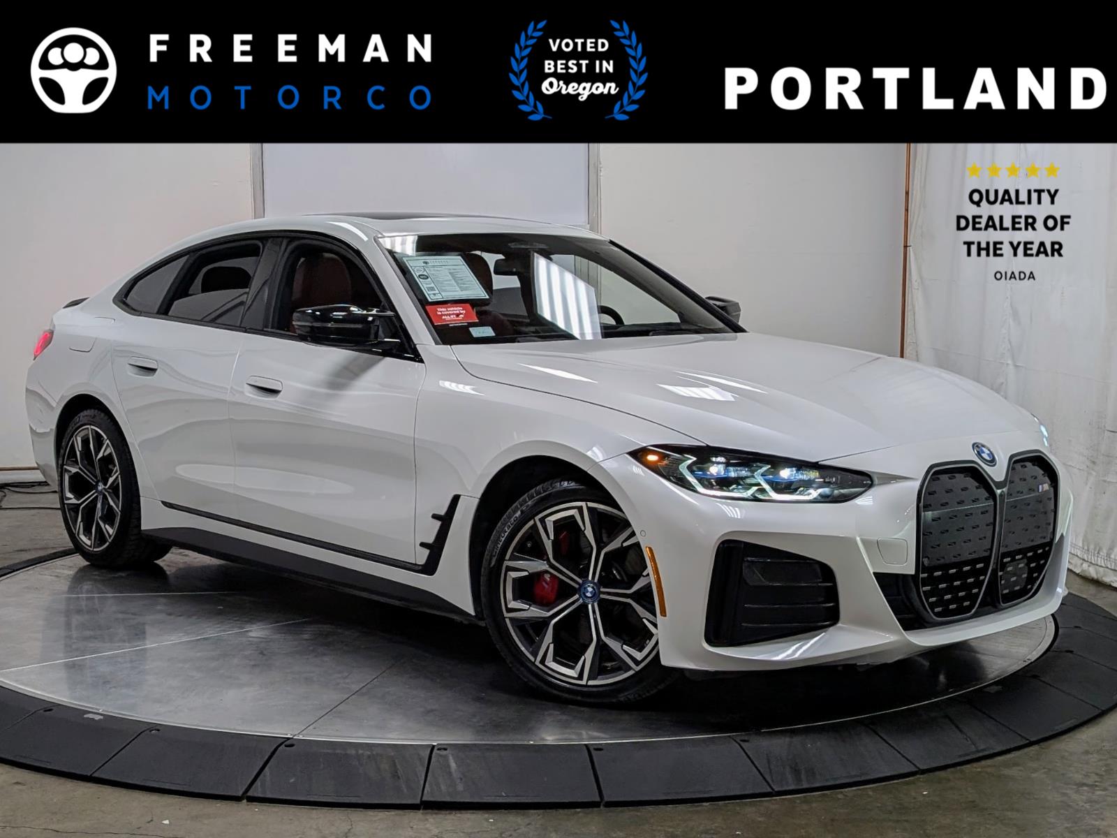 Mineral White Metallic 2024 BMW i4 M50 Gran Coupe AWD Sedan All-Wheel Drive Automatic