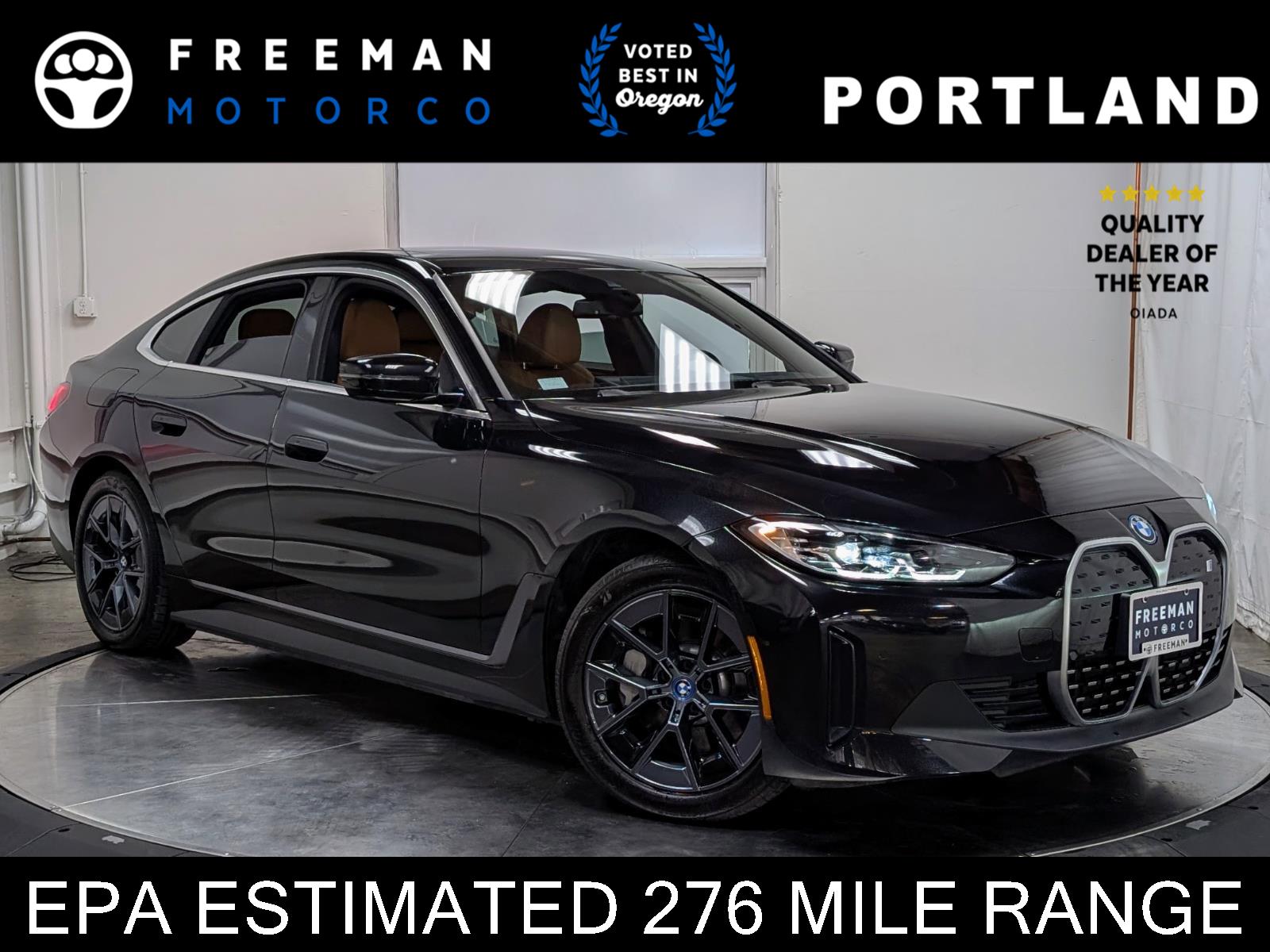 Black Sapphire Metallic 2024 BMW i4 eDrive35 Gran Coupe FWD Sedan Rear-Wheel Drive Automatic