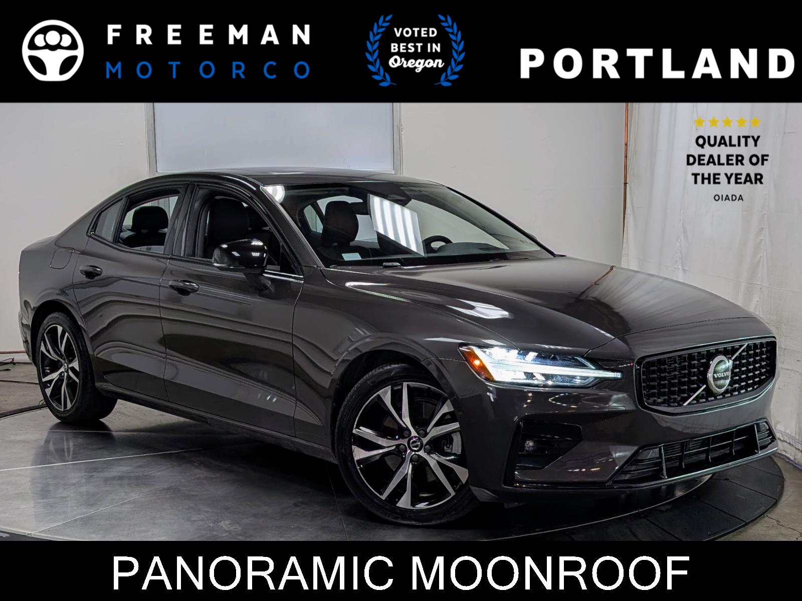 Gray (Platinum Grey Metallic) 2024 Volvo S60 B5 Core Dark Theme FWD Sedan Front-Wheel Drive Automatic